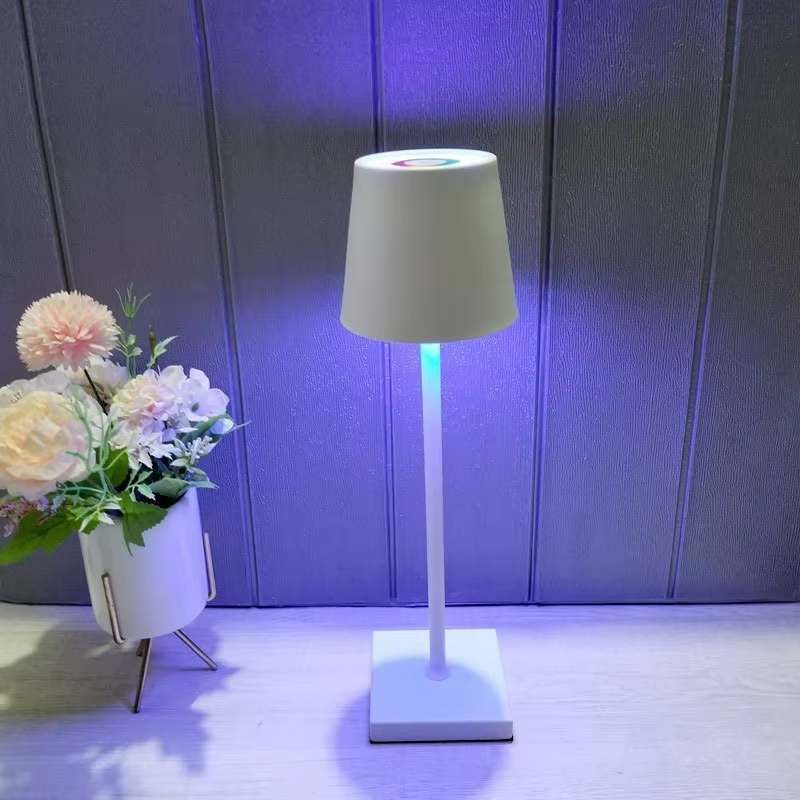 Hotel Cordless Usb Rechargeable Table Lamp Poldina Waterproof Touch Switch Table Lamp for Bedroom Hotel Living Room Restaurant