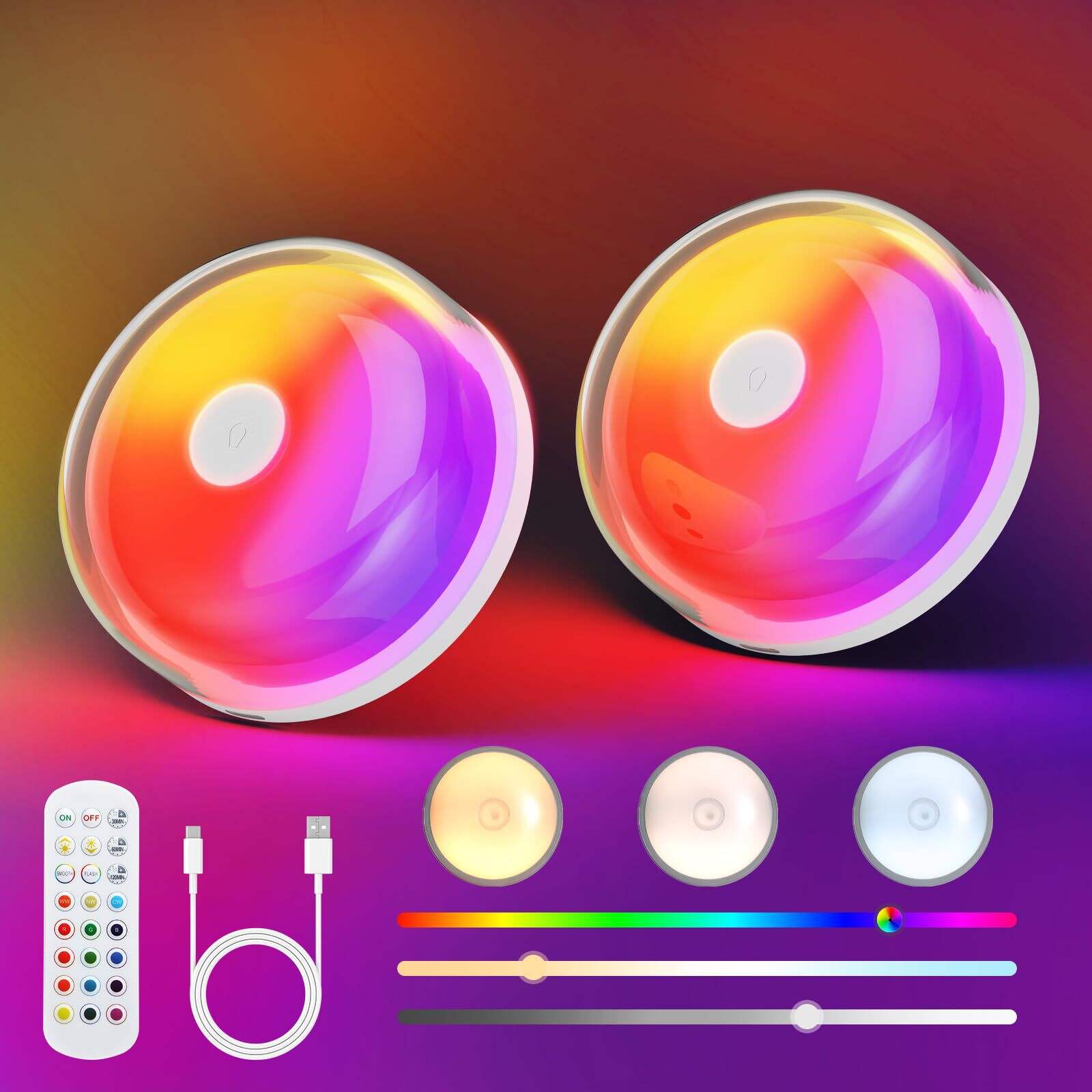 ไฟใต้ตู้ชาร์จได้ RGB