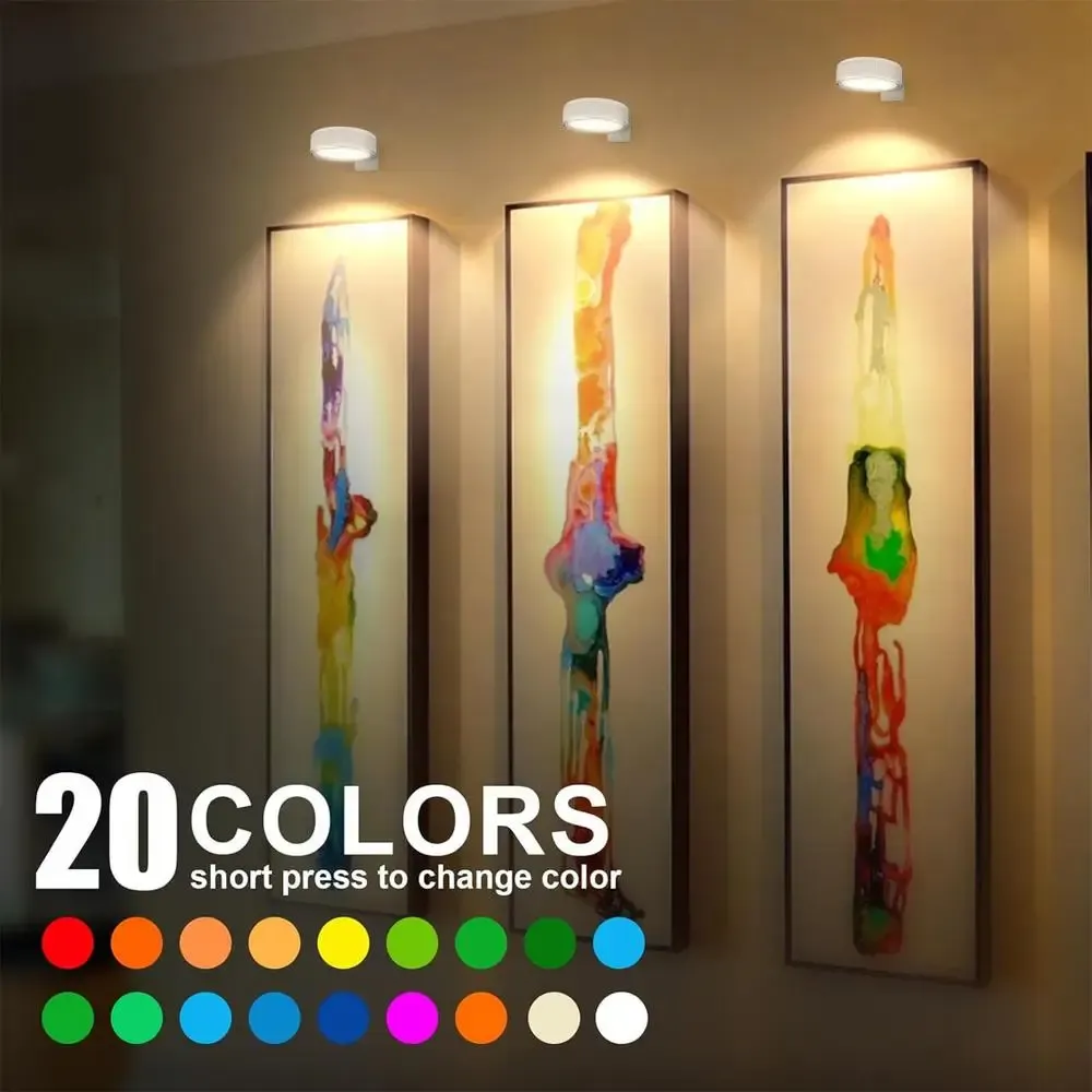 remote control adjustable battery powered painting lamp-2
