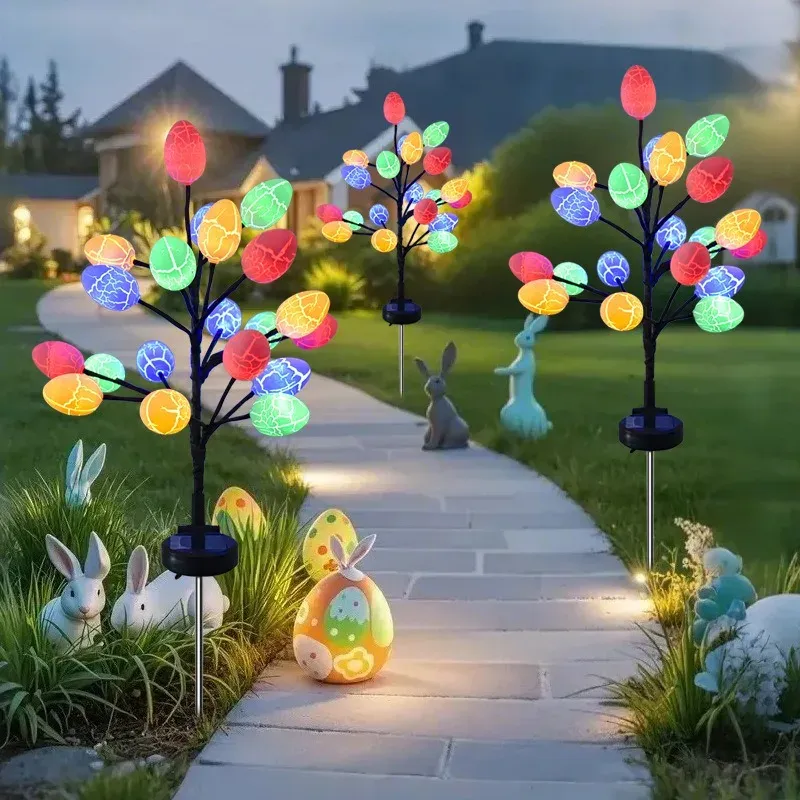 solar easter cracked egg light led landscape atmosphere light outdoor waterproof courtyard garden decoration festival light-49