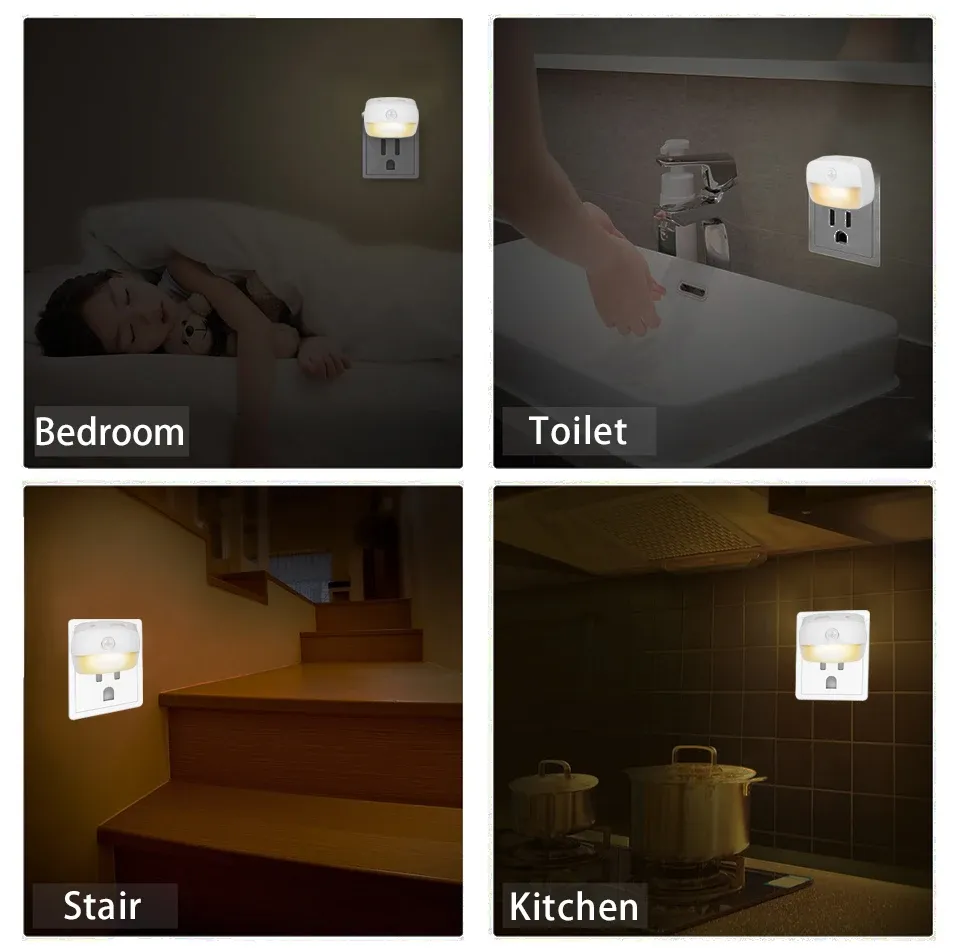 wireless motion sensor led night light 220v eu plug in motion detector bedroom staircase closet bedside wall socket night lamp-47