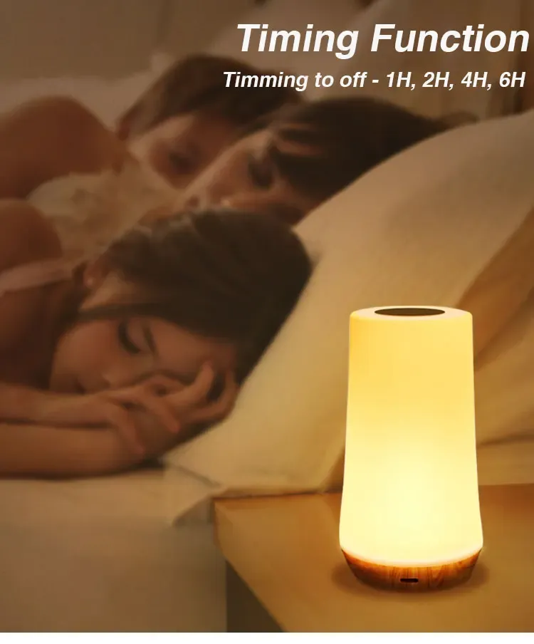 13 color night light touch dimmable remote control usb recharge emergency lighting rgb portable bedside lamp -40