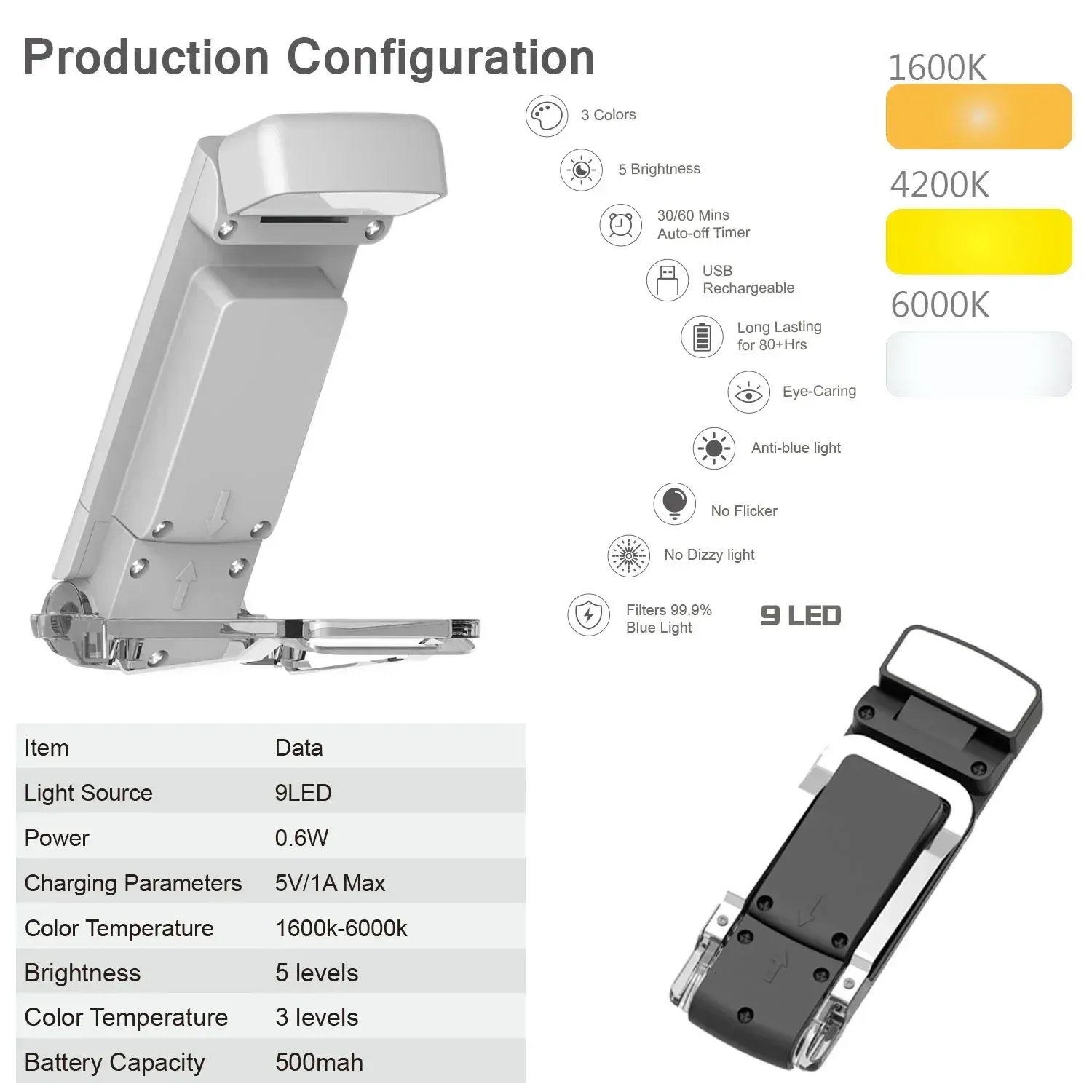 mini light reading clip book light with timer rechargeable clip on bookmark book light led read light portable bedside desk lamp-40