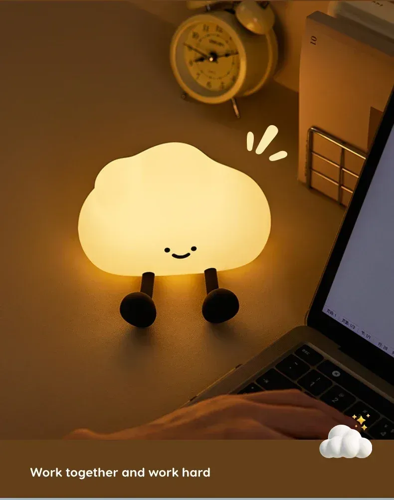 usb rechargeable silicone cloud night light-9