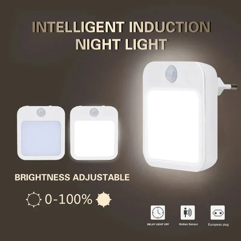 eu plug smart motion sensor led night light home wall lamp suitable for hallway-45