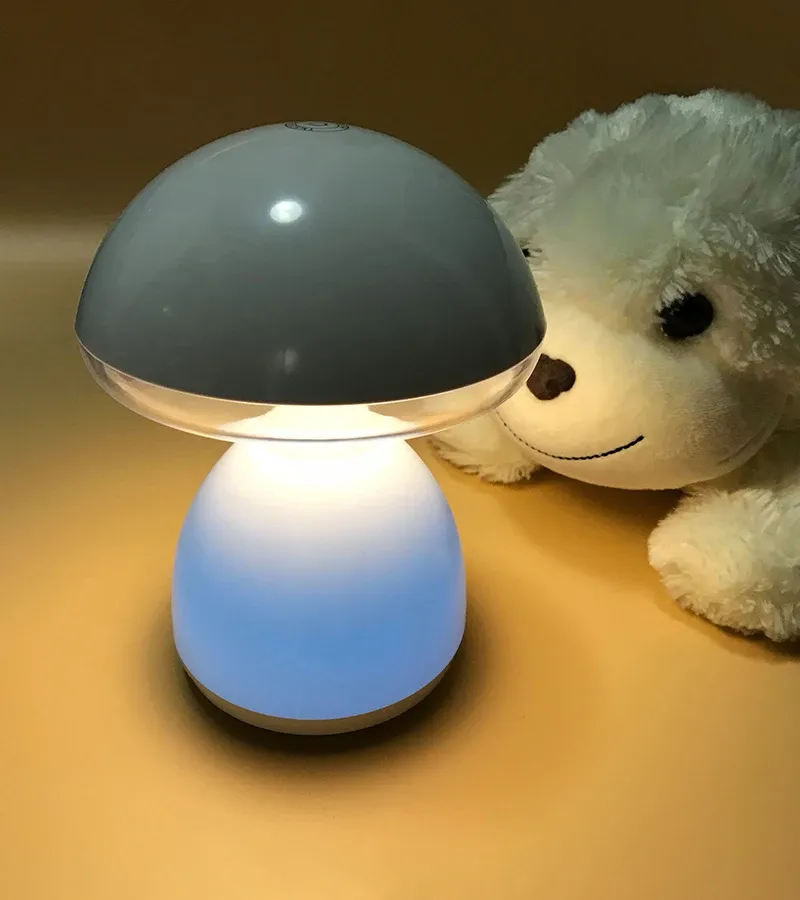 led mushroom small table lamp portable usb charging dimmable flower bud lamp bedroom bedside lamp-39