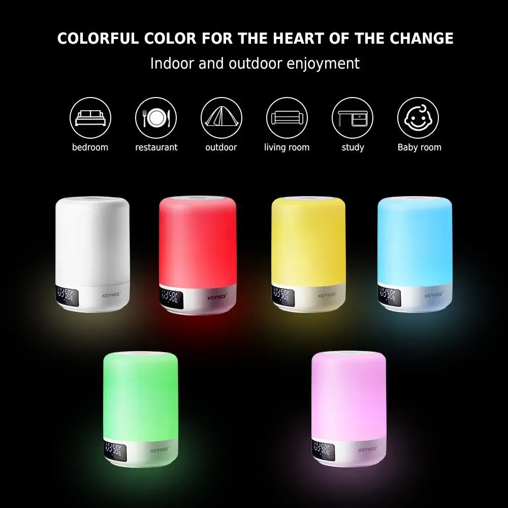 smart wireless bluetooth speaker night light touch light led bedside lamp dimmable colorful night lights-44