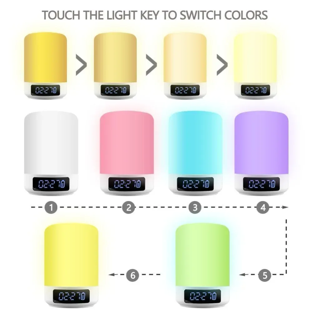 smart wireless bluetooth speaker night light touch light led bedside lamp dimmable colorful night lights-41