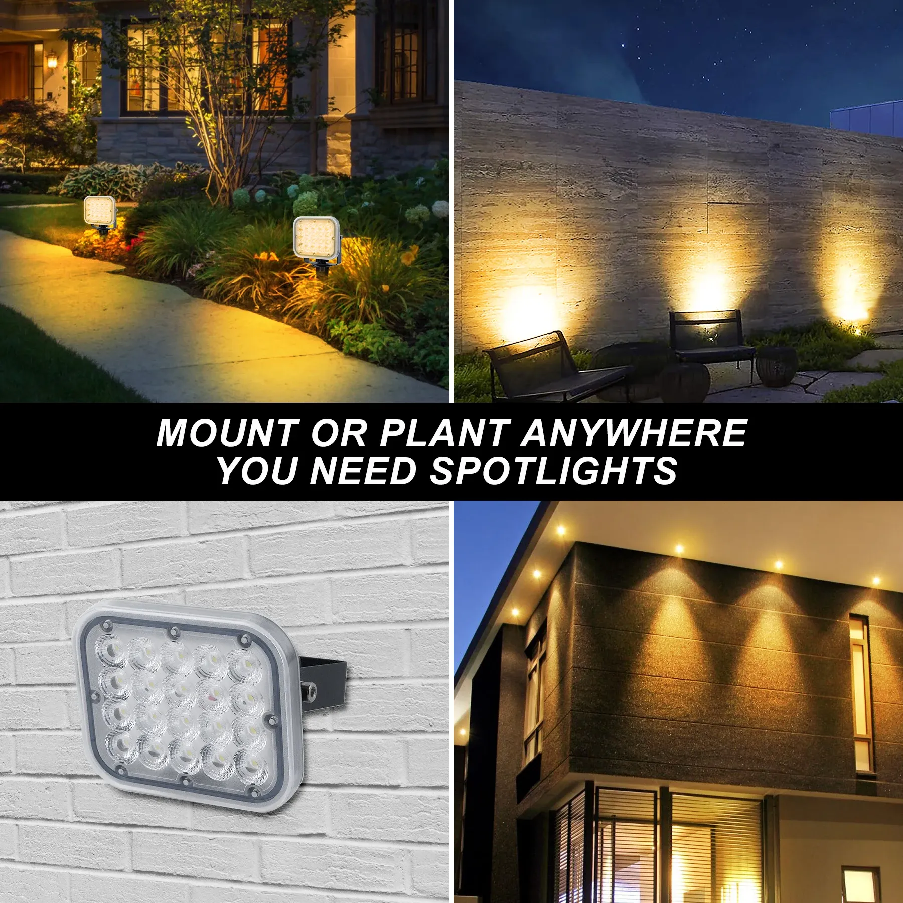 4 in 1 smart landscape spotlight waterproof rgb app control floodlight outdoor led spot lamp for garden lawn wall tree decor-42