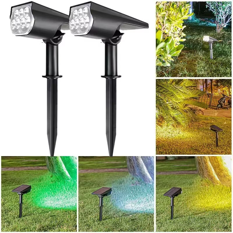 Solar Powered 7LED Lamp Adjustable Solar Spotlight In-Ground IP65 Waterproof Landscape Wall Light 