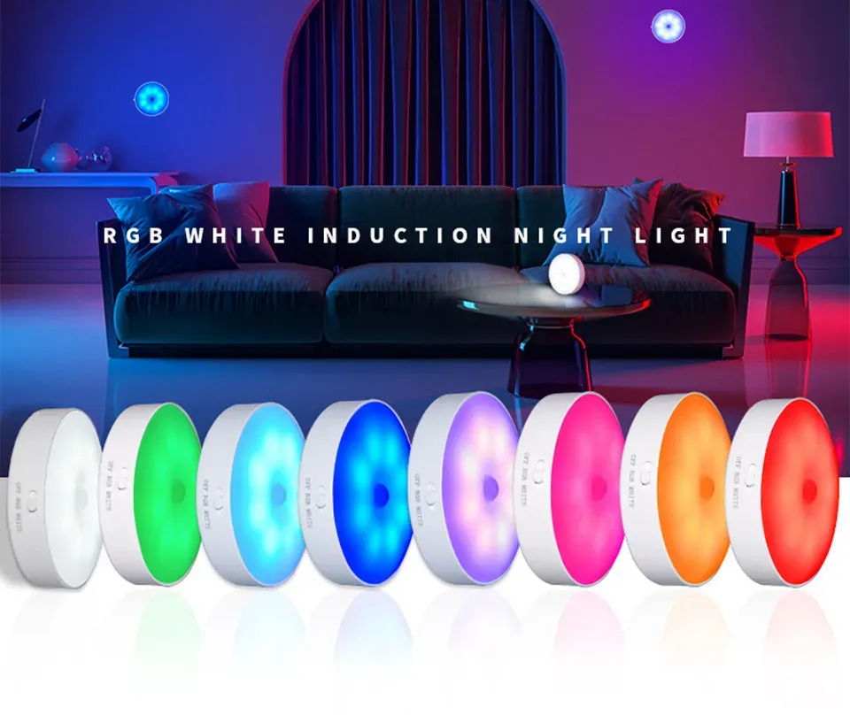 motion sensor light rgb night light usb rechargeable led lamp home room decoration ambient lights -43