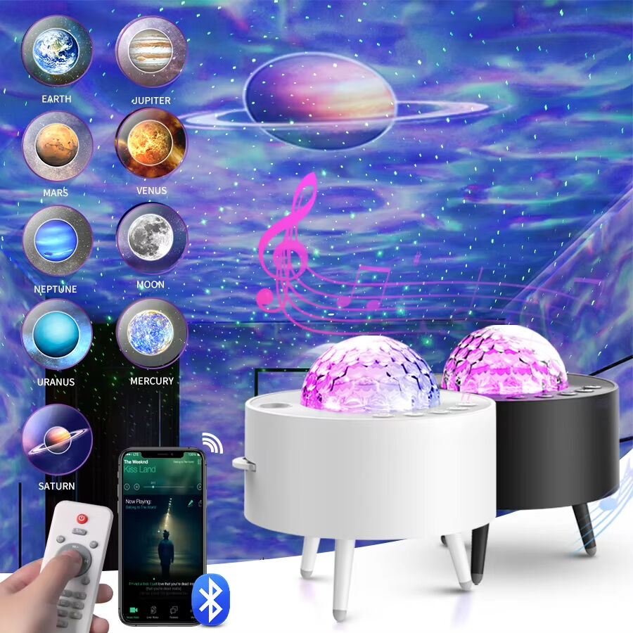 LED natlys Star Galaxy projektor Stjernehimmel natlys Barn gaver Bluetooth højttalere Planet Natlampe Bedroom dekoration