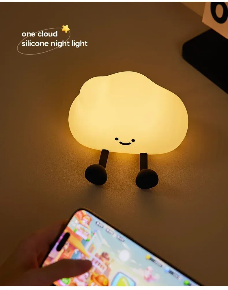 usb rechargeable silicone cloud night light-13
