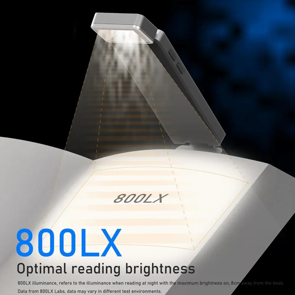 led rechargeable clip on book light 3 colors 5 brightness bed reading night light eye protection bookmark lamp mini book lamp-43