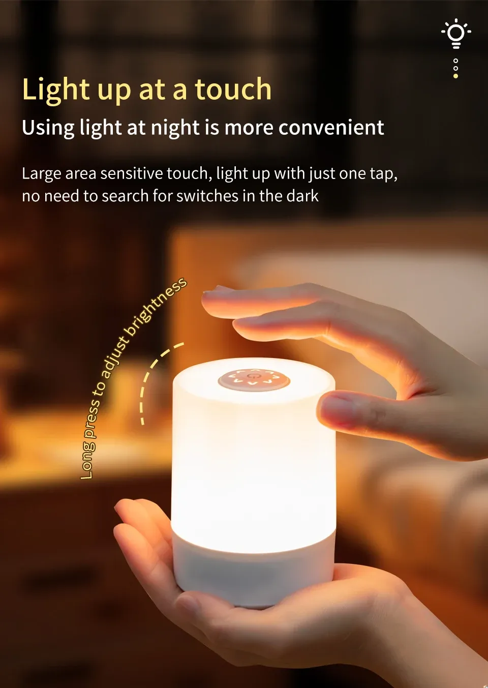 remote control switch rechargeable three colors lights bedroom portable table bedside night lamp-45