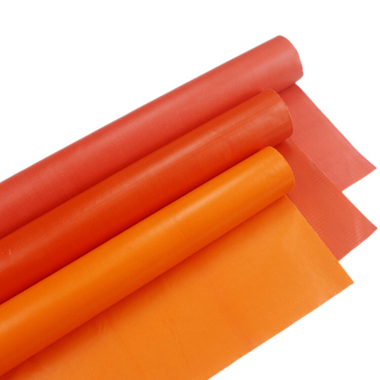 TELA DI VETRO CON COPRITURA IN PVC Coperta antincendio in tessuto di vetro con rivestimento in PVC arancione 260