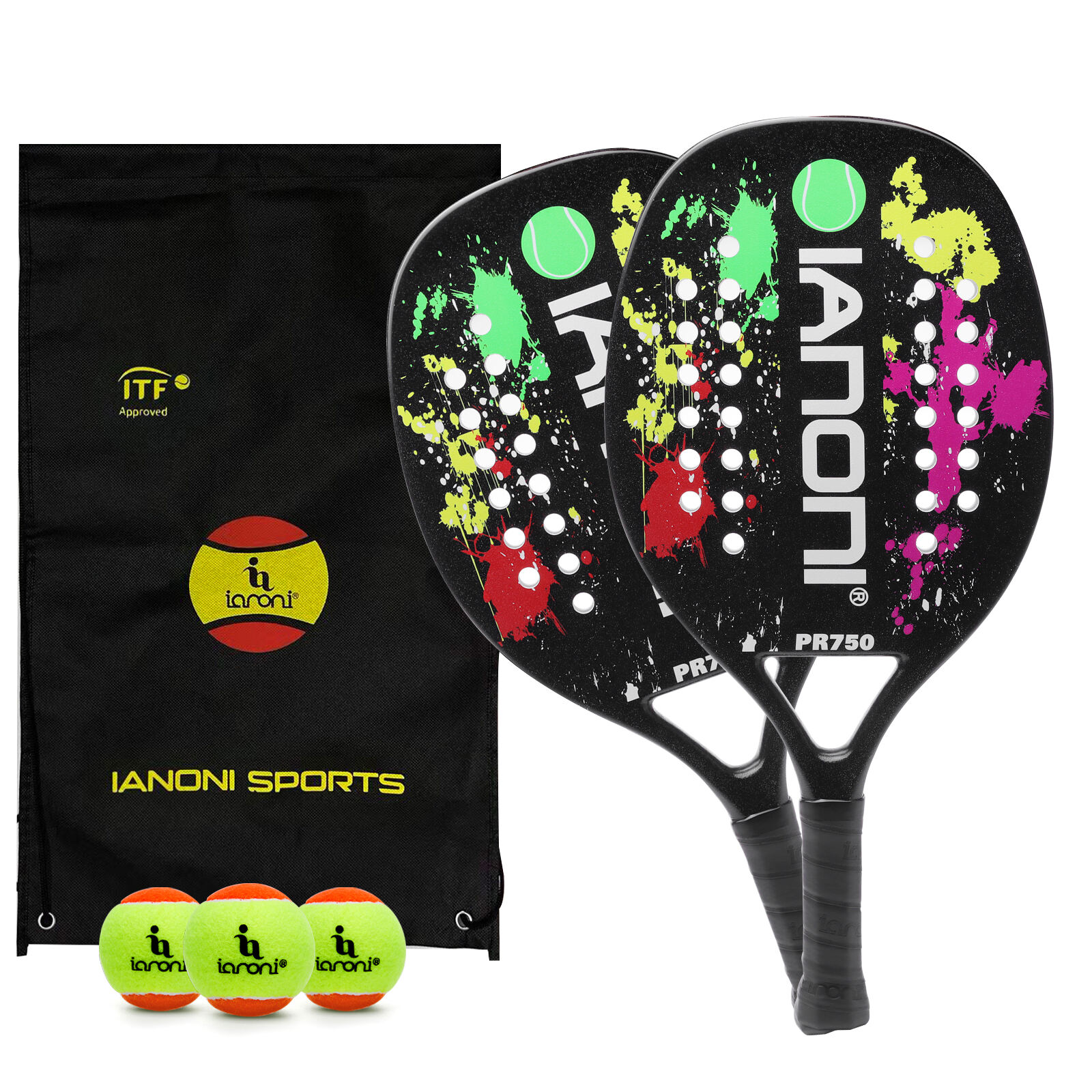 IANONI PR750 Beach Tennis Racket Set