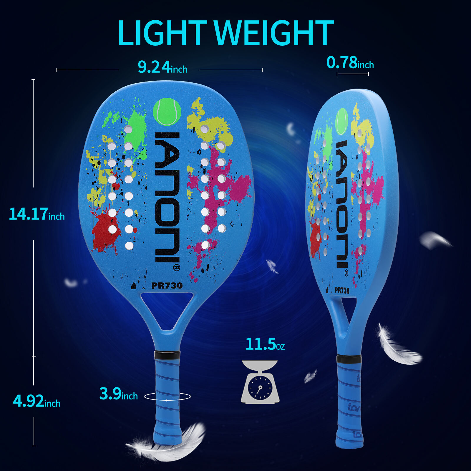 IANONI PR730 Beach Tennis Racket details