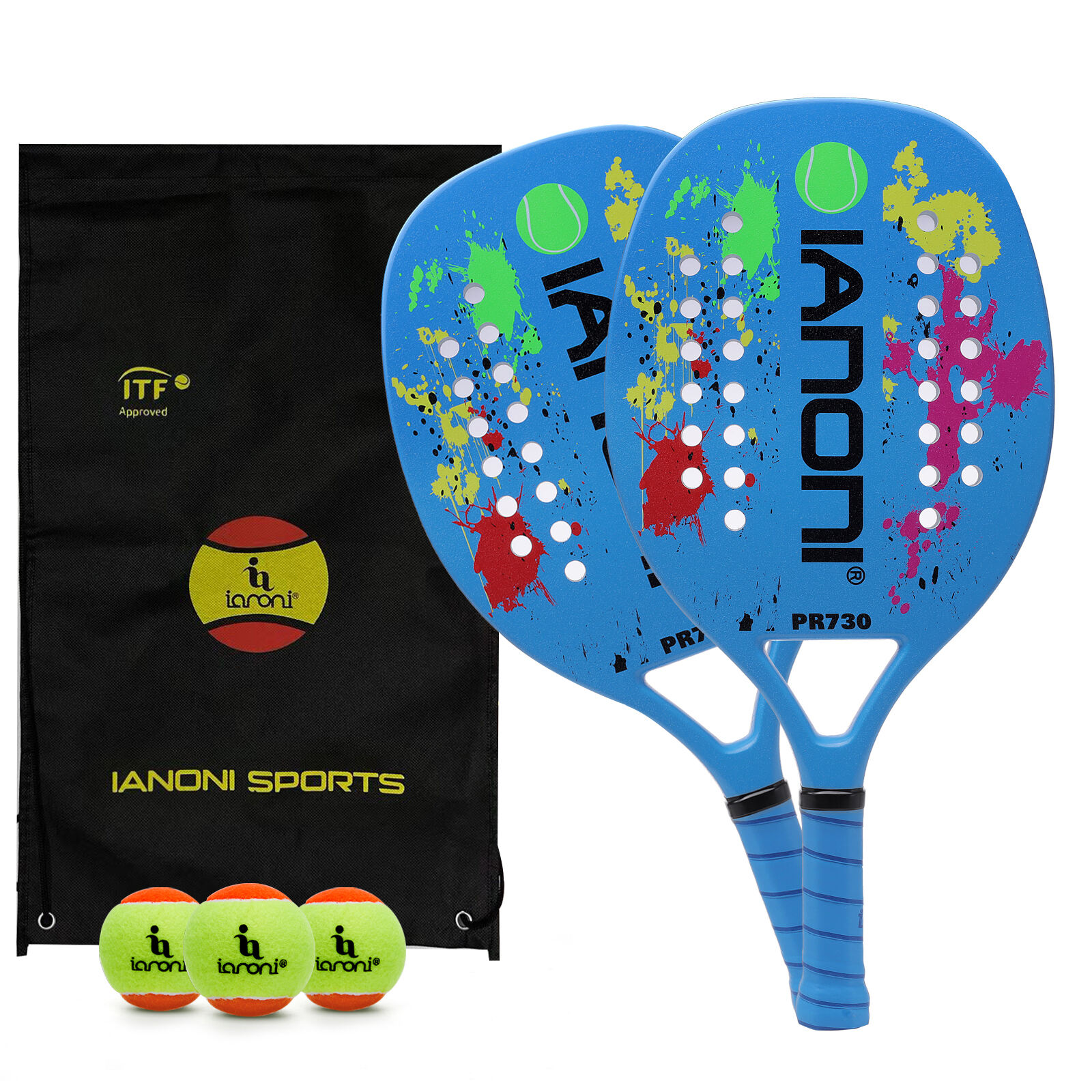 IANONI PR730 Beach Tennis Racket Set