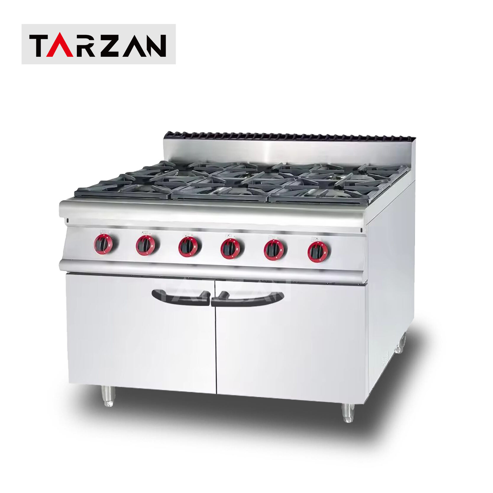 Commercial Restaurant Gas 6-burner range with Cabinet