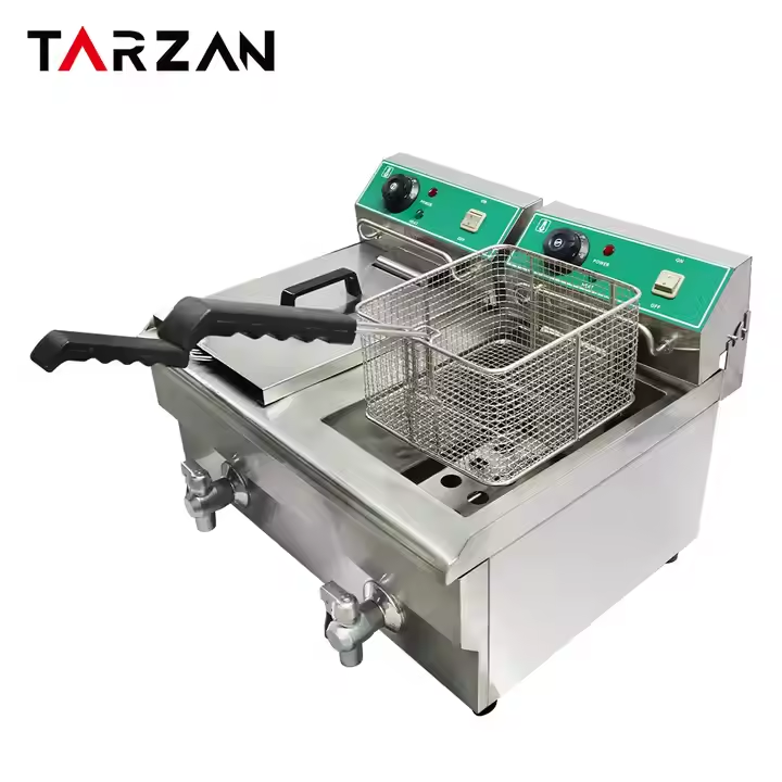 6L 2 Tank 2 Basket Gas Deep Fryer