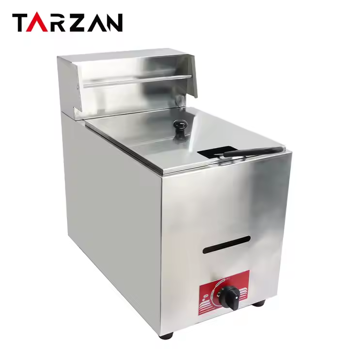 6L 1 Tank 1 Basket Gas Deep Fryer