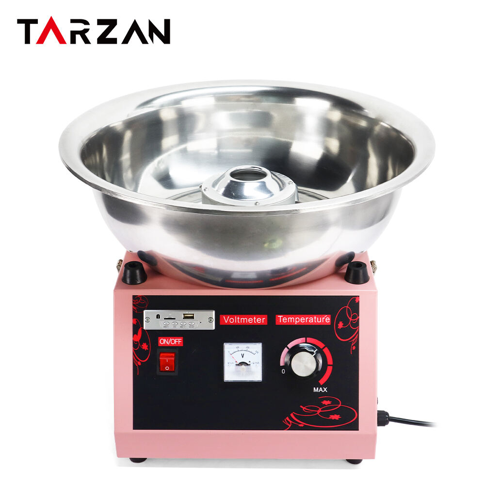 Electric Cotton Candy Machine Commercial Stainless Steel Machine Mini Cotton Candy Machine with music