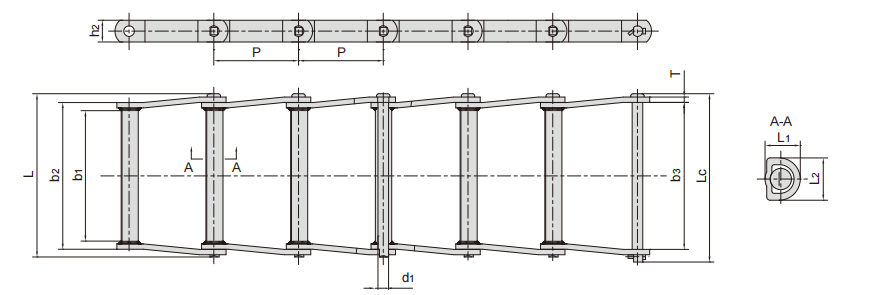 welded steel type drag chains359-3