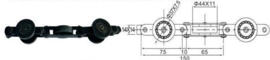 Heavy duty drag chains details