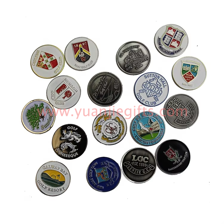 Personalized Golf Ball Markers Single Side Custom Logo Golf Ball Mark