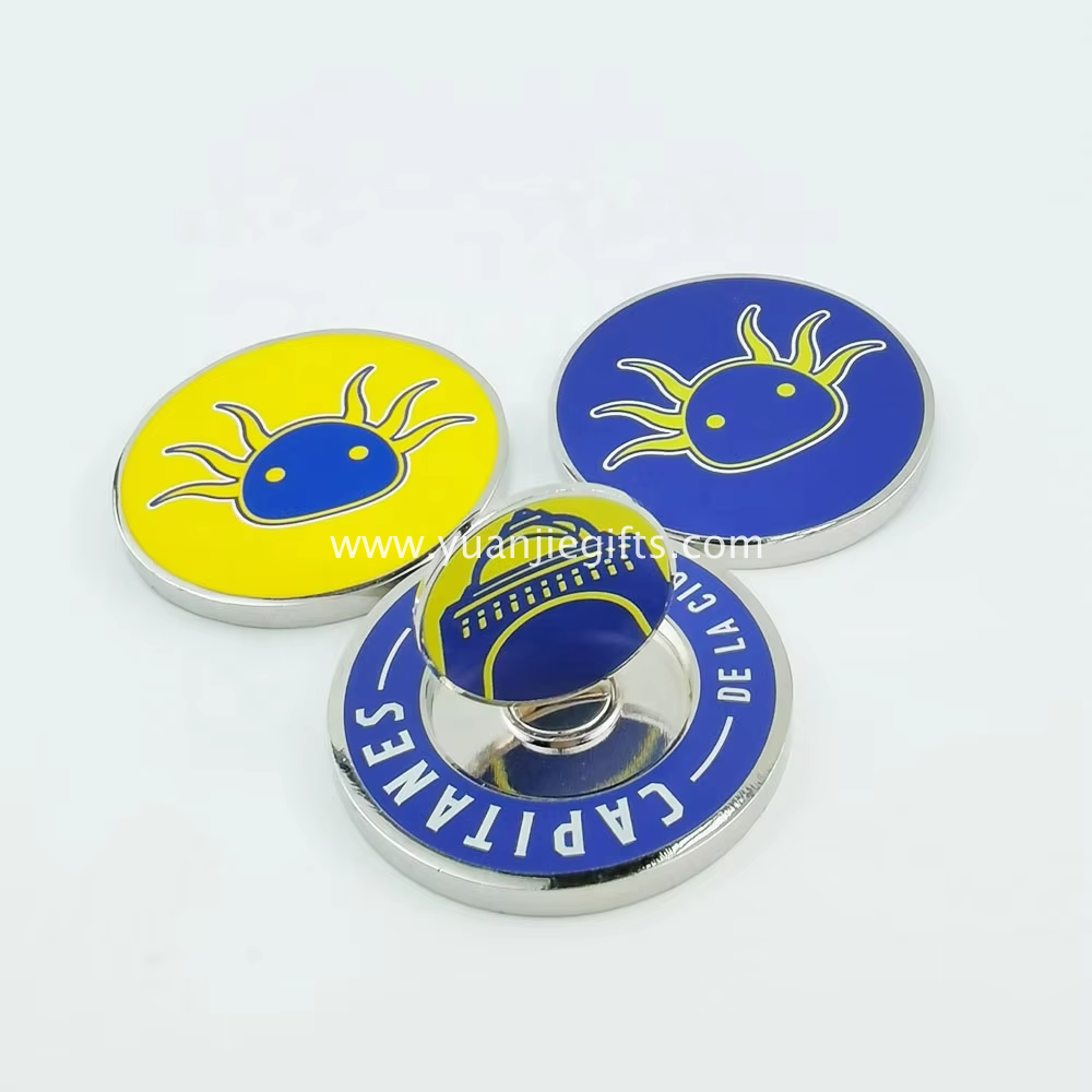 Custom Logo Magnetic Poker Chip Style Golf Ball Marker