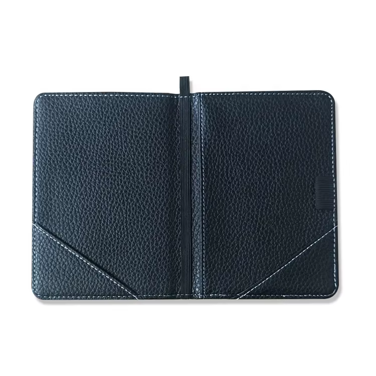 Custom Magnetic Golf Ball Marker Black PU  Leather Golf Score Card Holders