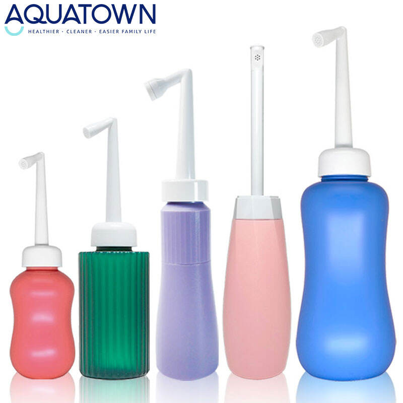 Wholesale Retractable Nozzle Portable Bidet Travel Bidet Bottle Sprayer Shattaf Upside Down Peri Bottle For Postpartum Care