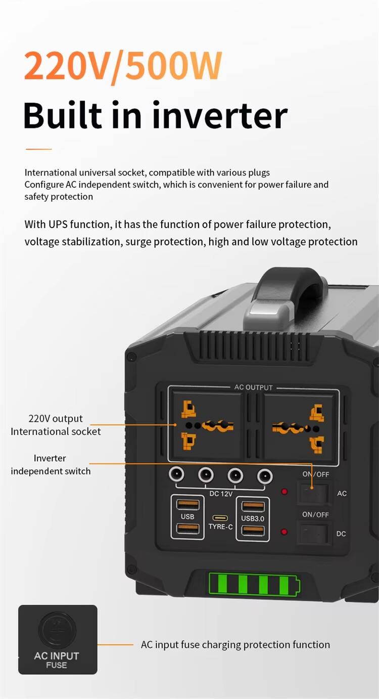 EcoVoyage 500W Portable Solar Energy Bank details