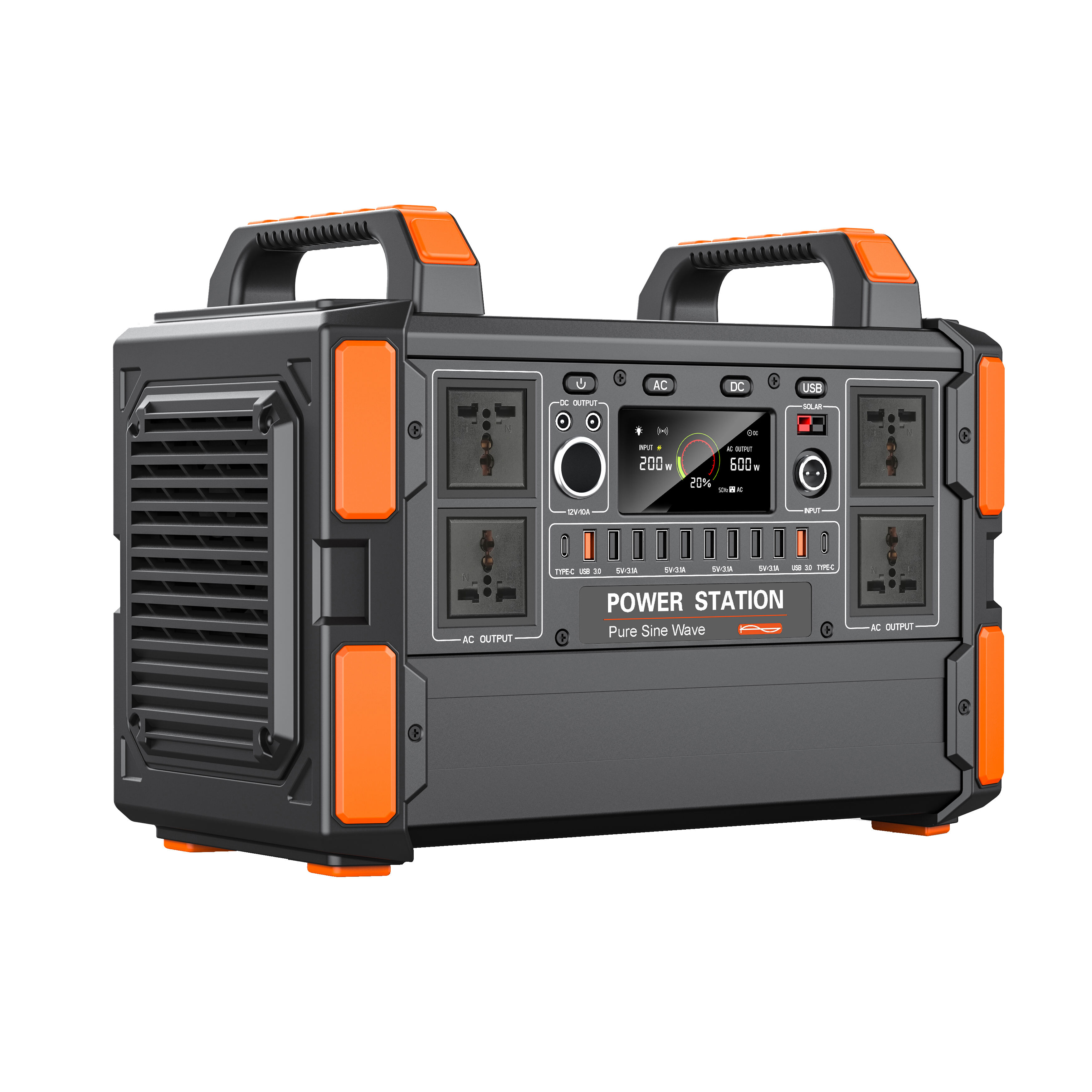 1200W Power Bank Solar Battery LiFePO4 Lithium Battery 500W Portable Power Station
