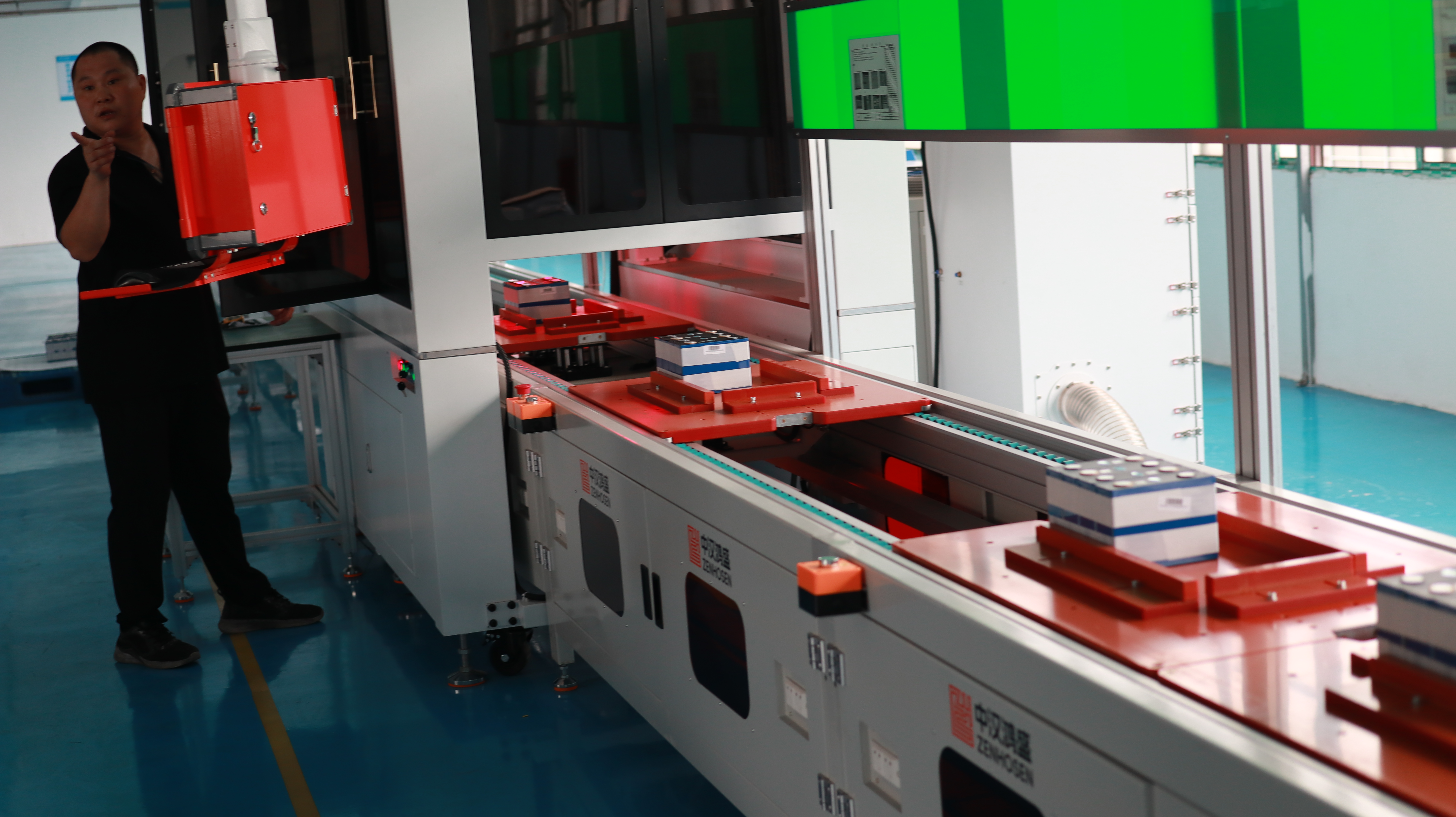 Automatic welding production line