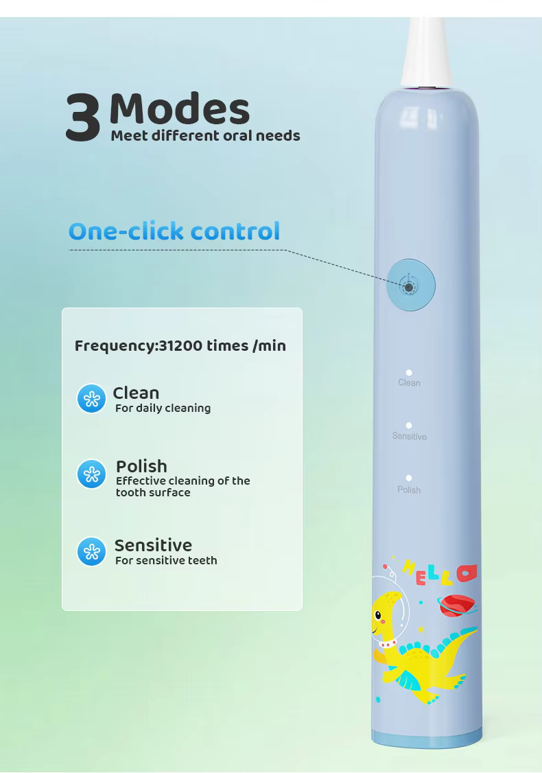IPX7 Waterproof Cartoon Children Electric Toothbrush supplier