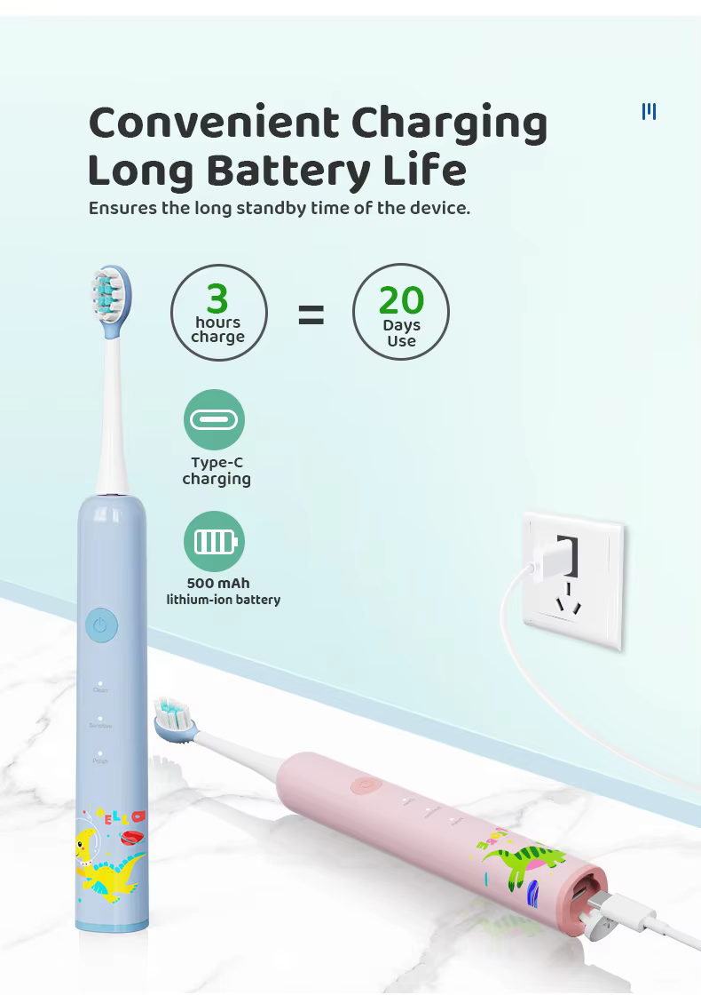 IPX7 Waterproof Cartoon Children Electric Toothbrush supplier