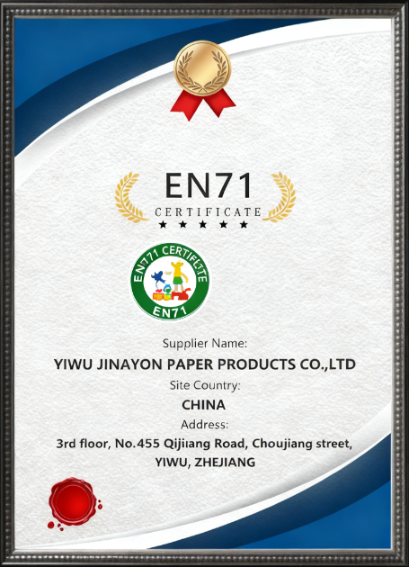 Jianyon-ը ստացել է EN71 սերտիֆիկացում՝ բարձրացնելով անվտանգության չափանիշները հարմարեցված թղթե փաթեթավորման համար