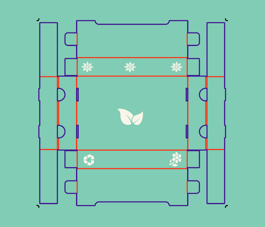 صندوق فواكه - 300x200x50mm  