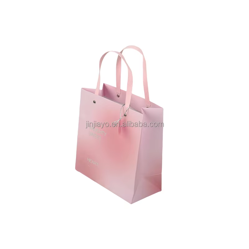 Jinayon, разноцветные печатные упаковочные пакеты с ручками, бумажные пакеты с индивидуальным логотипом, высококачественные бумажные изделия