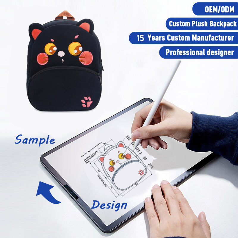 SUSHAN Custom Cartoon Plush Bag Plush Backpack Mini Plush Backpack Custom Plush Backpack