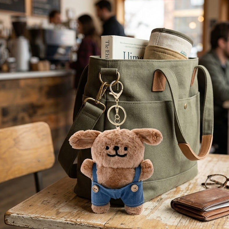 SUSHAN Hot Selling Custom 5-12cm Plush Bear Keychain Logo Printable Durable Soft PP Cotton | Bag/Key Decor Cute Dog Keyring