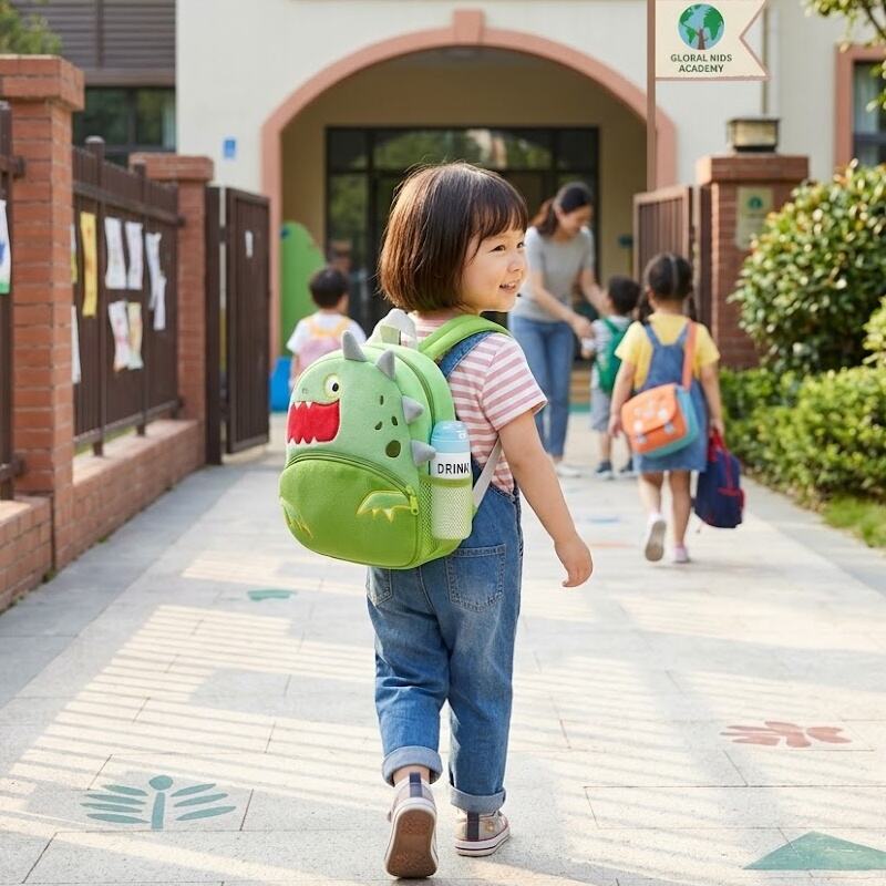 SUSHAN Customizable Kawaii Dinosaur Animal Stuffed Backpack Soft Kids School Bag for Picnic