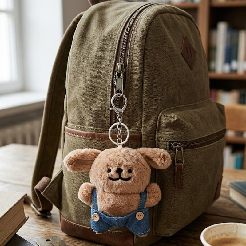 SUSHAN Hot Selling Custom 5-12cm Plush Bear Keychain Logo Printable Durable Soft PP Cotton | Bag/Key Decor Cute Dog Keyring