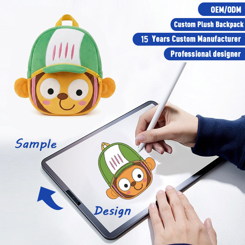 SUSHAN Custom Plush Toys Small Plush Backpacks Doll Children Lovely Backpack for Kids School