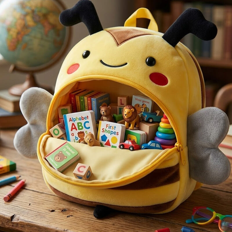 SUSHAN Wholesale Custom School Bags Kids Backpack Children Cartoon Backpacks Plush School Bag