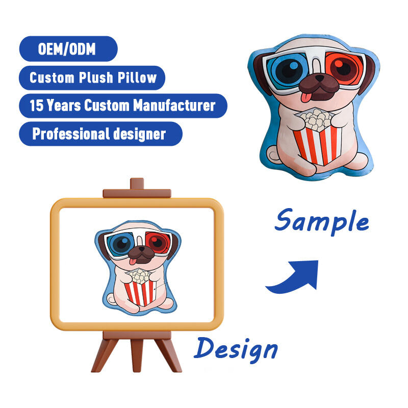 SUSHAN Custom Printed Super Soft Cute Anime Pattern Stuffed Animals and Plush Toys Irregular Throw Pillow Plush Toys