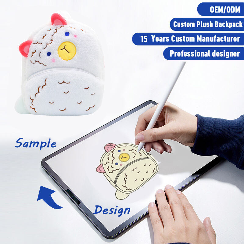 SUSHAN Custom Logo Cartoon Plush Toy Mini Animal Soft Kids Plush Bag Anti-lost Kids Backpack