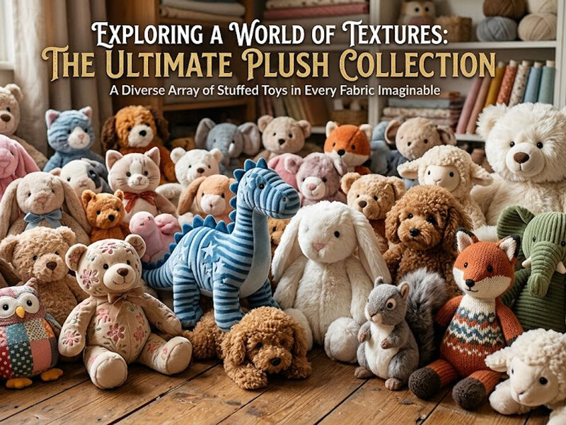 What types of fabrics are typically used to make plush toys?